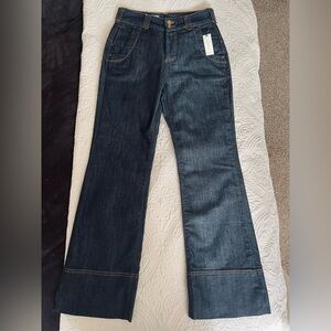 Anthropologie Pilcro Dark Blue Wide Leg Jeans